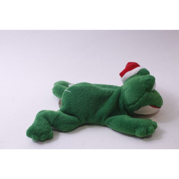 Russ Berrie, Christmas Frog, Plush, Green, Bean Bag, Holiday, ~ 250826-WH 526 - Picture 2 of 4